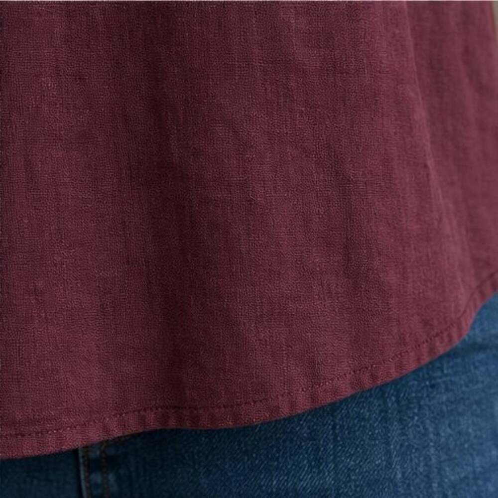 Burgundy Ruffle Blouse - Picture 6 of 6